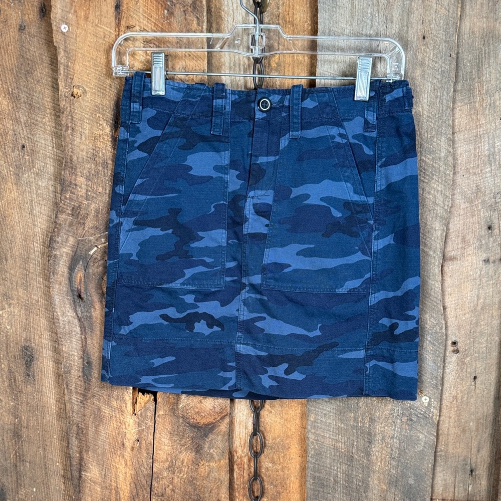 G1 Blue Camo Jane Mini Skirt - NWT